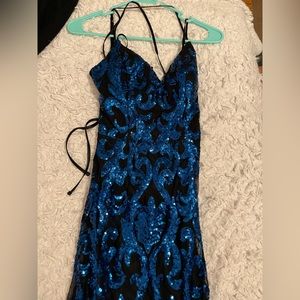 Royal Blue sequined mermaid dress from Windsor.